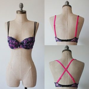 PINK Date Night lace push up bra 32B